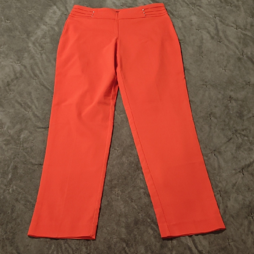 NWT JM Collection Red Slim Leg Pants